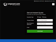 Tablet Screenshot of cargocert.com
